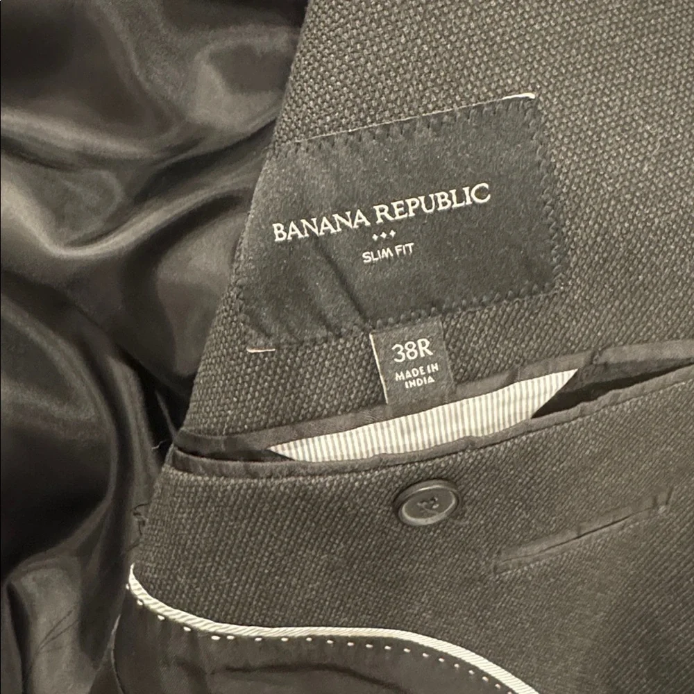 Banana Republic 38R slim Charcoal Gray Nailshead 792939 Slim Sport Coat jacket